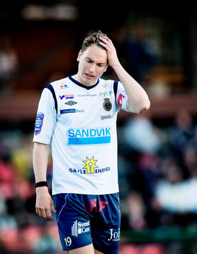 Marcus Hansson, Gefle ser deppig ut i matchen mot