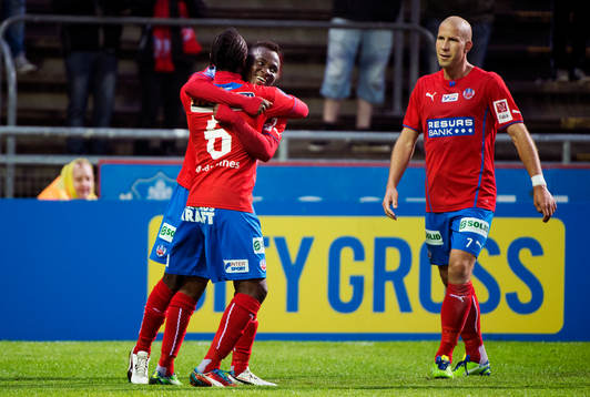 May Mahlangu, David Accam, Helsingborg, jublar