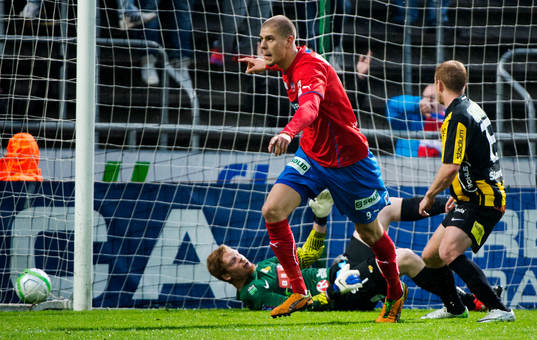 Christoffer Källqvist, målvakt, Häcken, deppar när