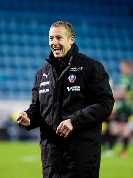 en glad Daniel Andersson, målvakt, Helsingborg