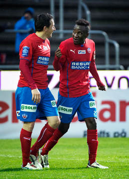 Ardian Gashi och David Accam, Helsingborg snackar gott på