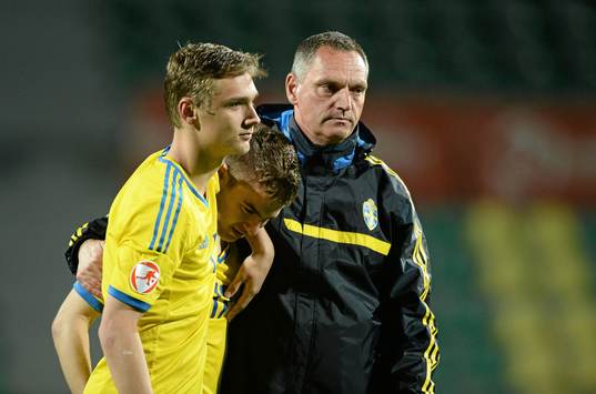 Roland Larsson, förbundskapten och Linus Wahlqvist,