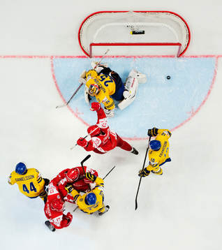 Sveriges Nicklas Danielsson, Oscar Lindberg, Jacob