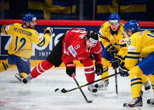 Sveriges Fredrik Pettersson, Erik Gustafsson och Oscar