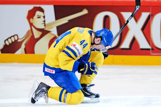 Sveriges Nicklas Danielsson jublar