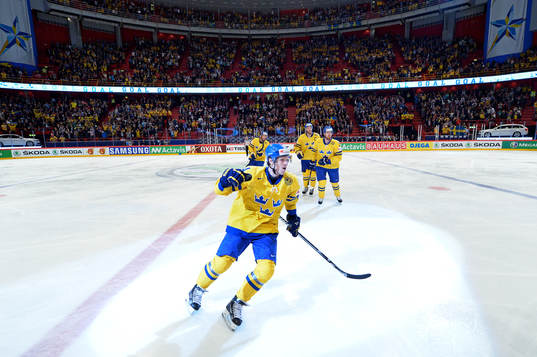 Sveriges Nicklas Danielsson jublar