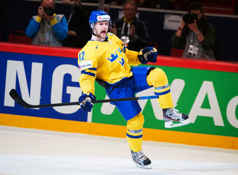 Sveriges Fredrik Pettersson jublar