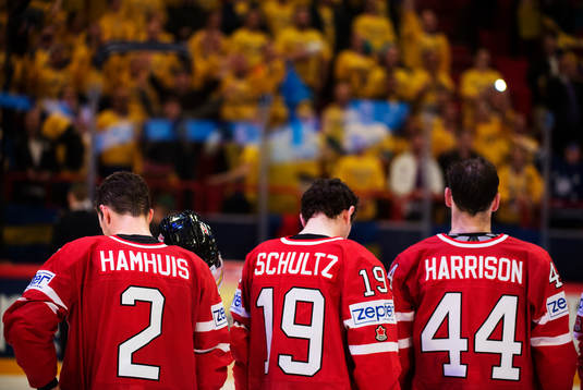 Kanadas Dan Hamhuis, Justin Schultz och Jay Harrison deppar