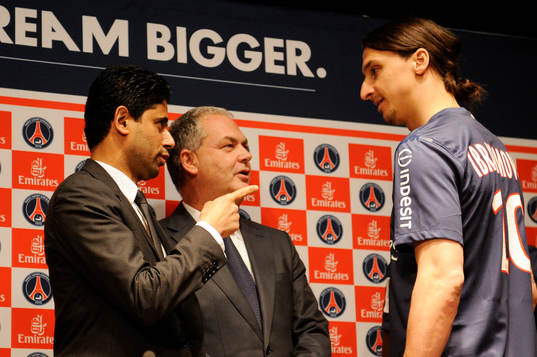 Nasser AL KHELAIFI / Zlatan IBRAHIMOVIC - 17.05.2013 -