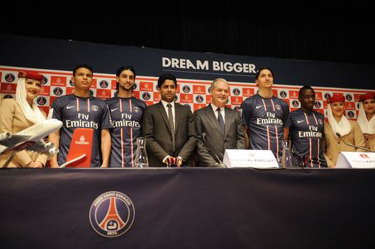 Thiago SILVA / Javier PASTORE / Nasser AL KHELAIFI /