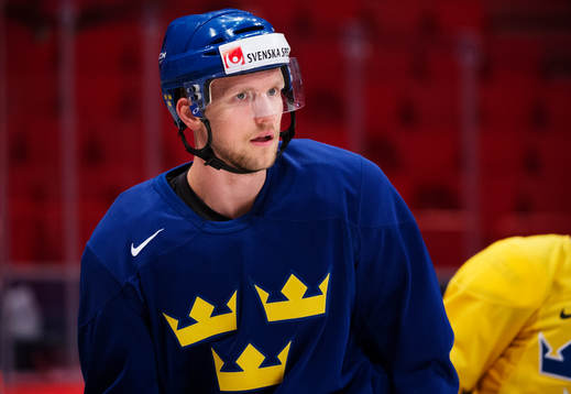 Alexander Edler på Sveriges träning