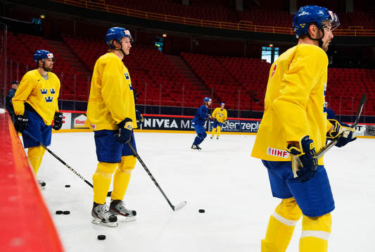 Dick Axelsson, Staffan Kronwall och Johan Fransson på