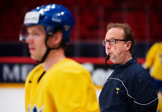 Nicklas Danielsson och förbundskapten Pär Mårts på