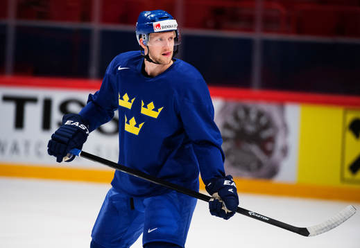 Alexander Edler på Sveriges träning