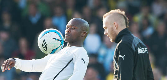 Magnus Eriksson och Tokelo Rantie, Malmö FF