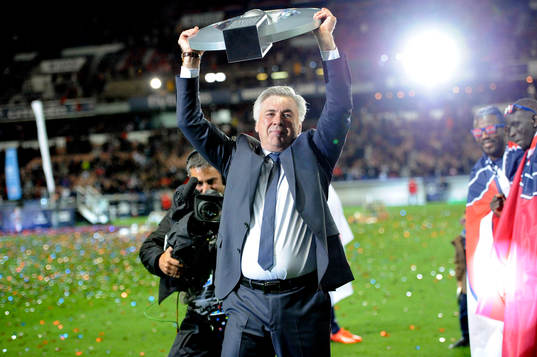 Carlo ANCELOTTI et le trophee hexagoal - 18.05.2013 - Paris