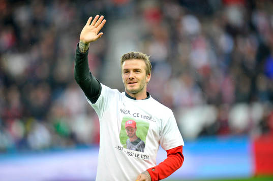 David BECKHAM ( t shirt hommage a nick Broad ) - 18.05.2013