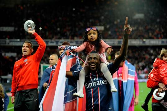 Blaise MATUIDI et sa fille - 18.05.2013 - Paris Saint