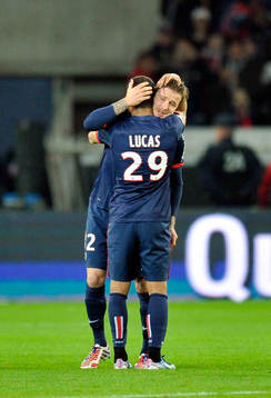 David BECKHAM / LUCAS  - 18.05.2013 - Paris Saint Germain /
