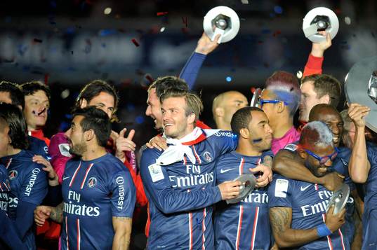 David BECKHAM / LUCAS  - 18.05.2013 - Paris Saint Germain /