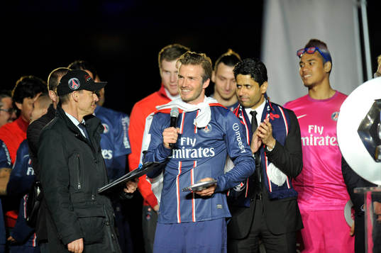 David BECKHAM / Nasser AL KHELAIFI - 18.05.2013 - Paris