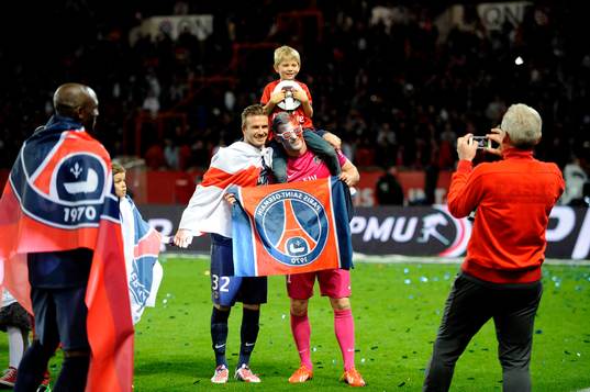 David BECKHAM / Nicolas DOUCHEZ et son fils - 18.05.2013 -