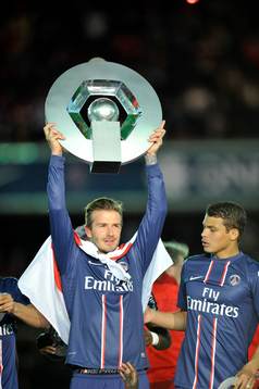 David BECKHAM / Thiago SILVA et le trophee Hexagoal  -