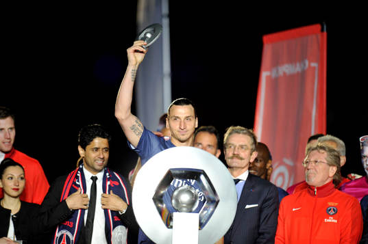Nasser AL KHELAIFI / Zlatan IBRAHIMOVIC - 18.05.2013 -