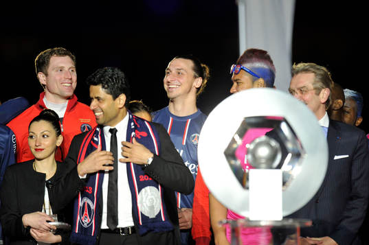 Nasser AL KHELAIFI / Zlatan IBRAHIMOVIC - 18.05.2013 -