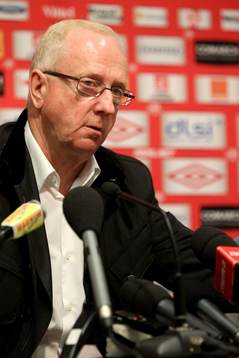 Jacques ROUSSELOT en conference de presse d apres match  -