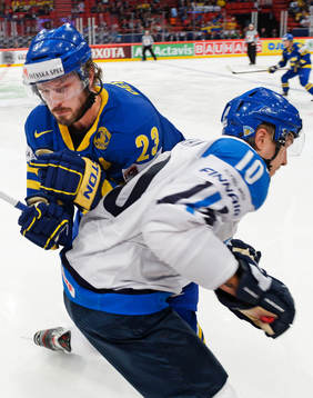 Niklas Persson, Sverige, och Niklas Hagman,  Finland, i