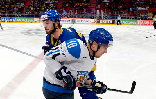Niklas Persson, Sverige, och Niklas Hagman,  Finland, i