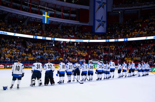 De finska spelarna ser