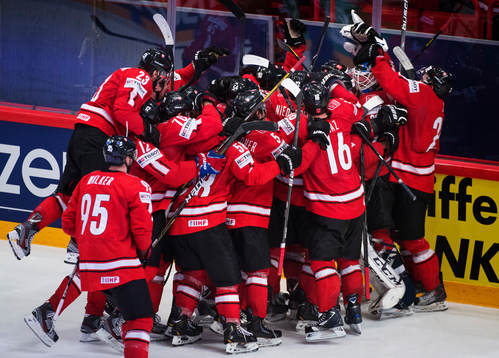 Jubel bland Schweiz spelare