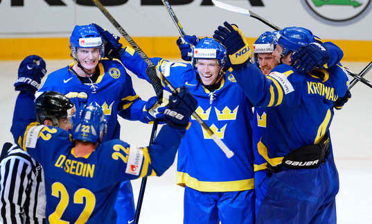 Loui Eriksson, Nicklas Danielsson, Sverige, jublar