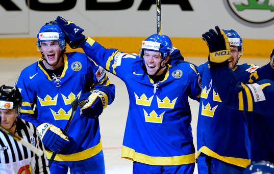 Loui Eriksson, Nicklas Danielsson, Sverige, jublar