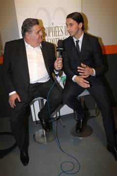 Pierre Menes et Zlatan Ibrahimovic ( meilleur joueur Ligue