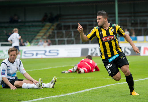 Moestafa El Kabir, Häcken, gör 1-0. Jubel