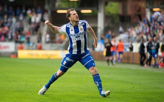 Tobias Hysén, IFK Göteborg, gör 1-0, jubel