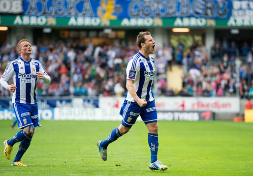 Tobias Hysén, IFK Göteborg, gör 1-0, jubel