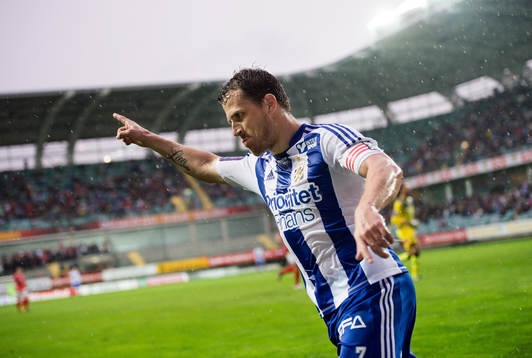 Tobias Hysén, IFK Göteborg, gör matchens båda mål.