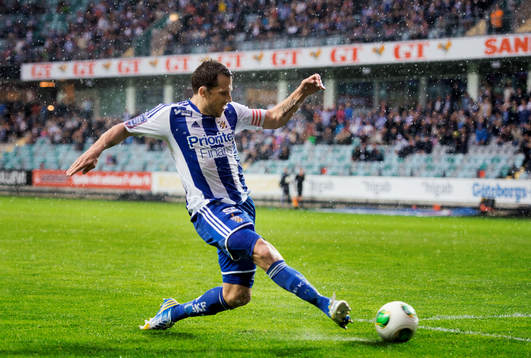 Tobias Hysén, IFK Göteborg, gör matchens båda mål.