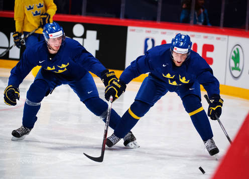 Petter Granberg och Martin Thörnberg på Sveriges värmning