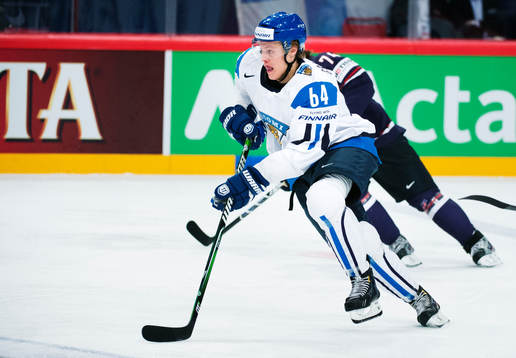 Finlands Mikael Granlund i bronsmatchen mellan Finland och