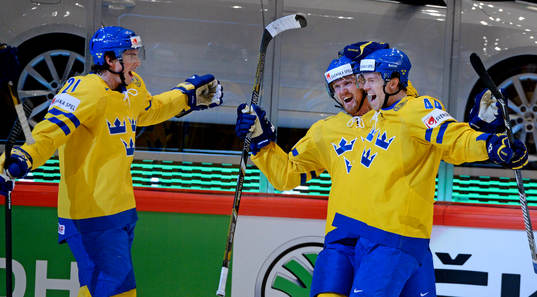 Sveriges Loui Eriksson, Henrik Sedin, Nicklas Danielsson,