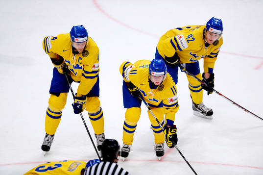 Staffan Kronwall, Simon Hjalmarsson, Gabriel Landeskog,