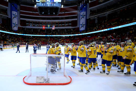 Sveriges spelare jublar över VM-guldet