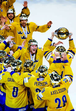Sverige Gabriel Landeskog, jublar