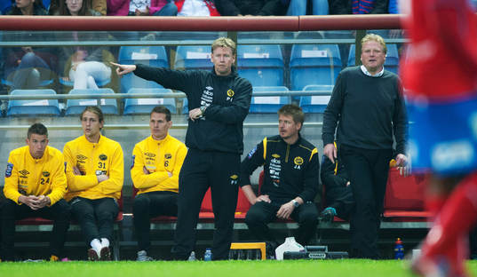 Jörgen Lennartsson och Peter Wettergren, tränare, Elfsborg