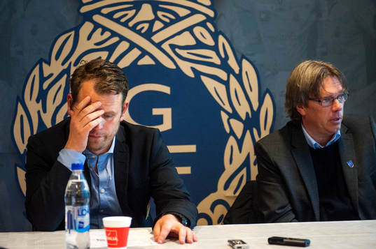 Mikael Stahre, tränare IFK Göteborg och Per Olsson,